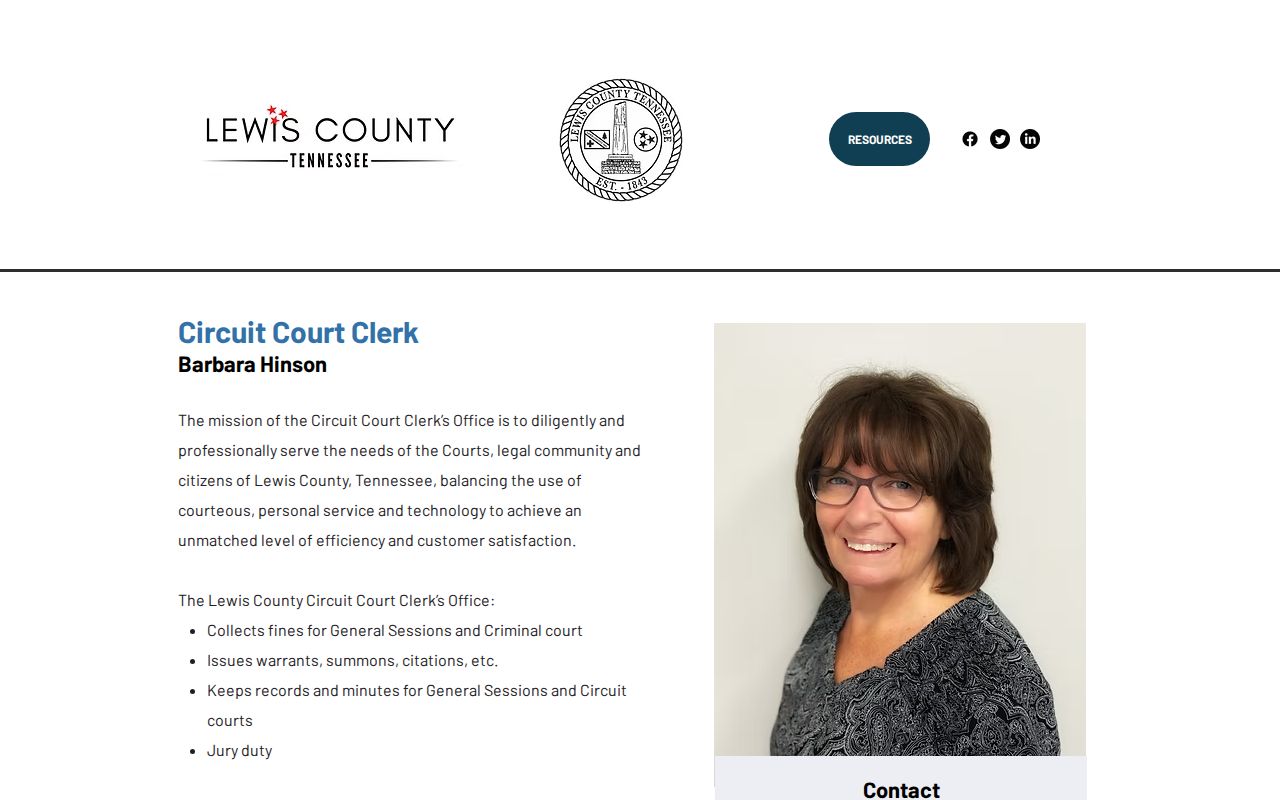 Lewis County court case records at the Circuit Court Clerk