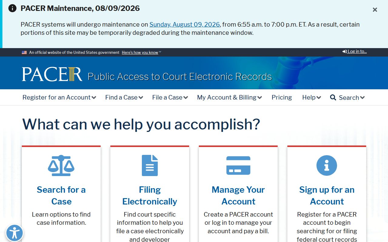 PACER search for federal criminal cases from Lewis County