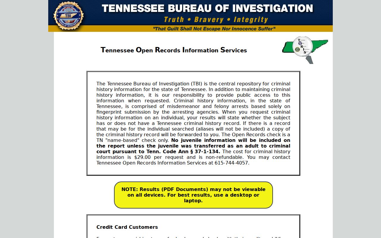 Lewis County criminal history TORIS name check interface